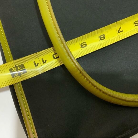 Rowallan Of Scotland shoulder bag double Strap Womens Black Green Leather Trim - Picture 13 of 14